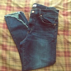 Loft Frayed Tulip Hem Jeans